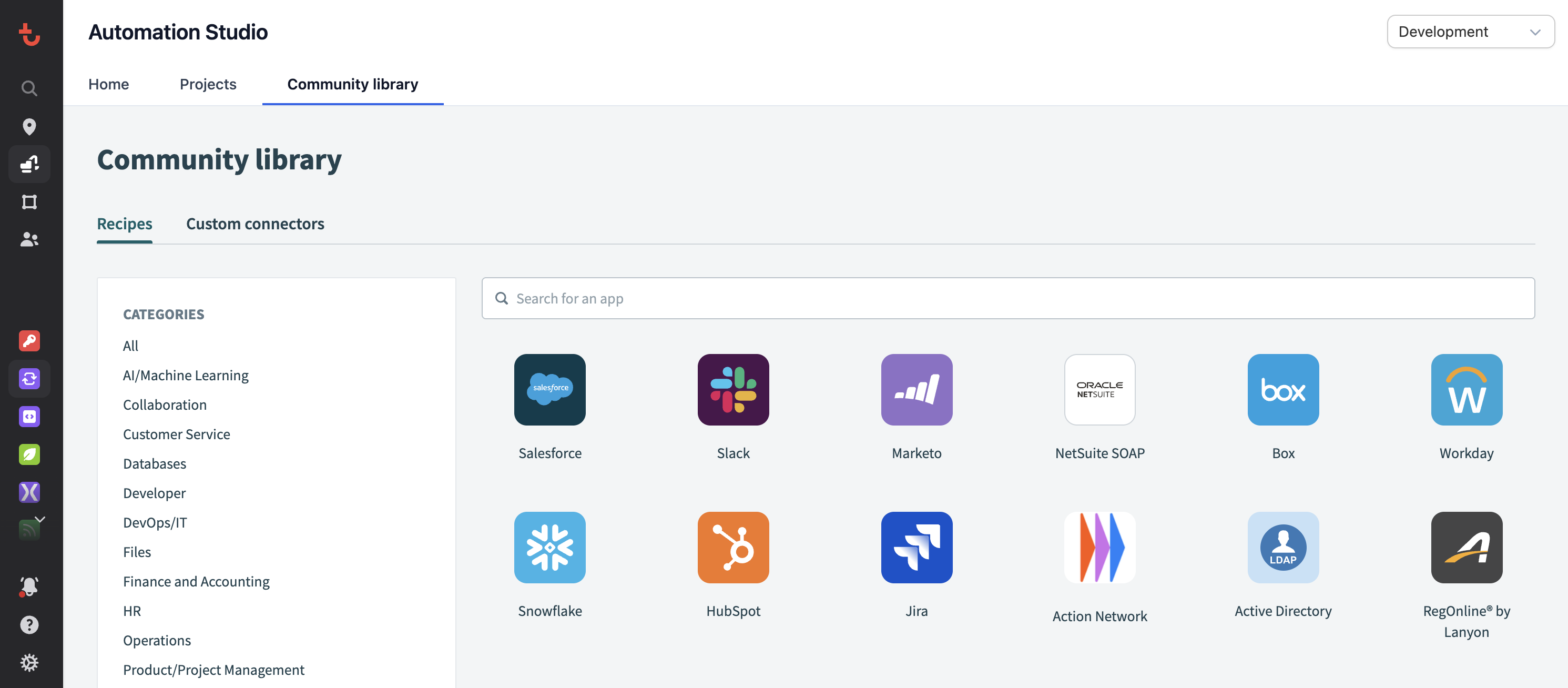 Connector Library in Automation Studio