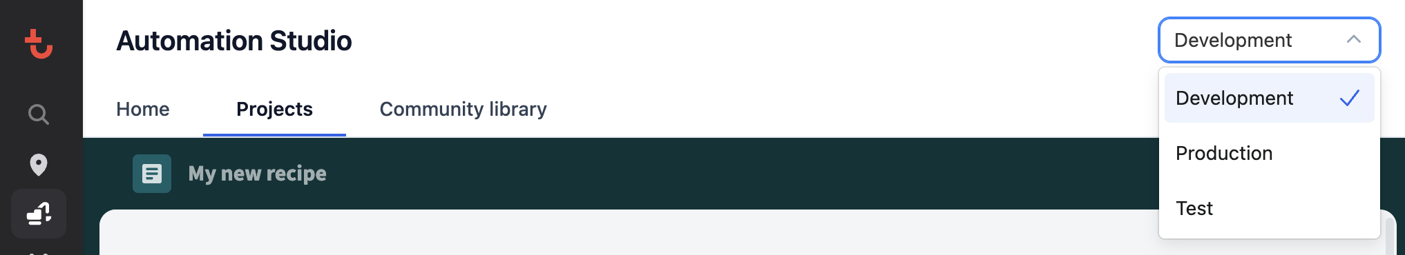 Switching environments