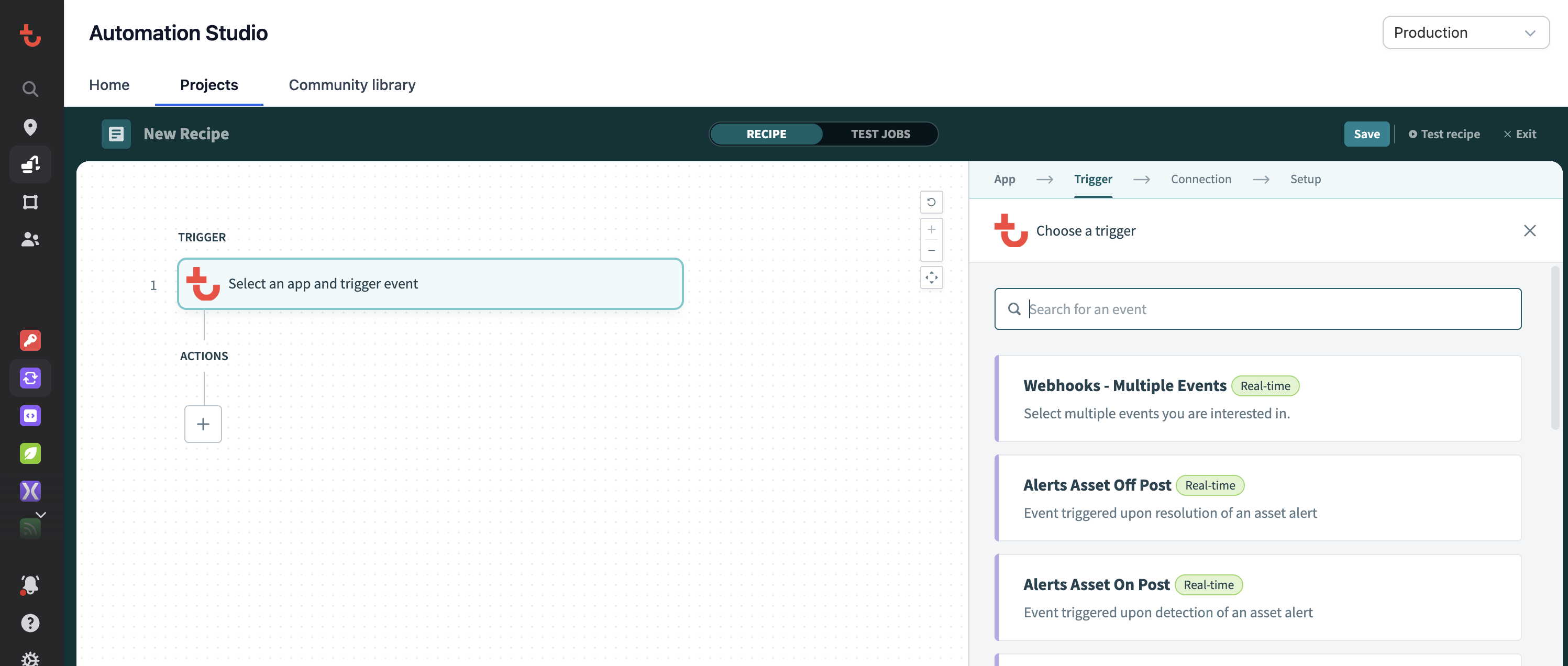 Trackunit Connector triggers