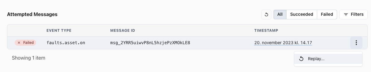 Single Message Replay