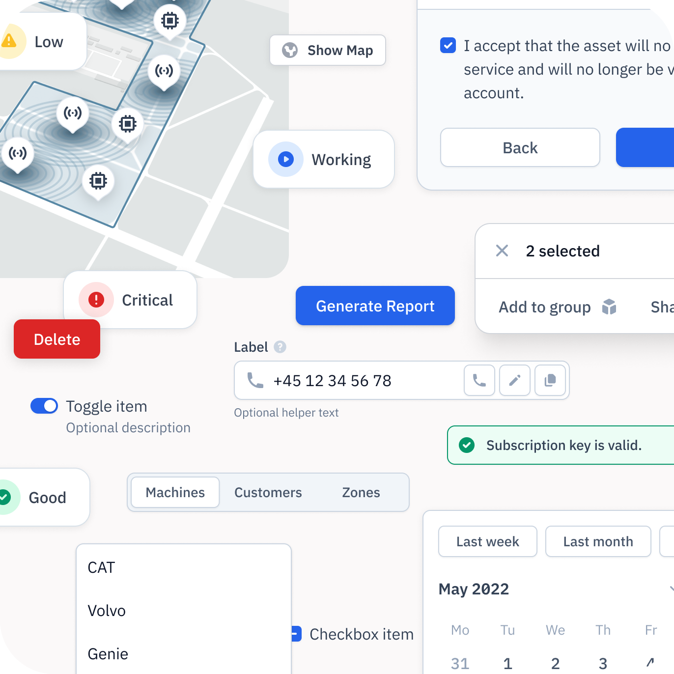 Build beautiful apps with the Trackunit Component Library